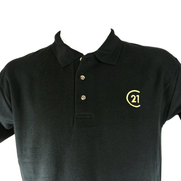 CENTURY 21 Real Estate Employee Uniform Men's Black Polo Shirt Size M Medium - Picture 2 of 5